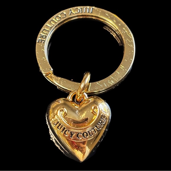 Vintage Juicy Couture gold puff heart key chain - Picture 1 of 7
